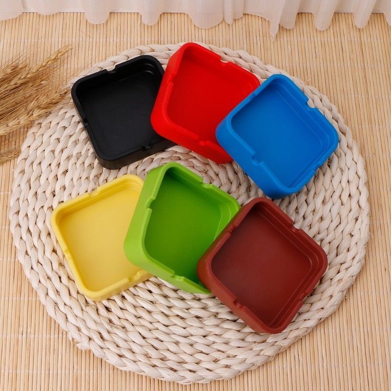 6 Pcs Ashtray Silicone Cigarette Smoking Bedroom Smoke Bin Cigarette Pipe Holder