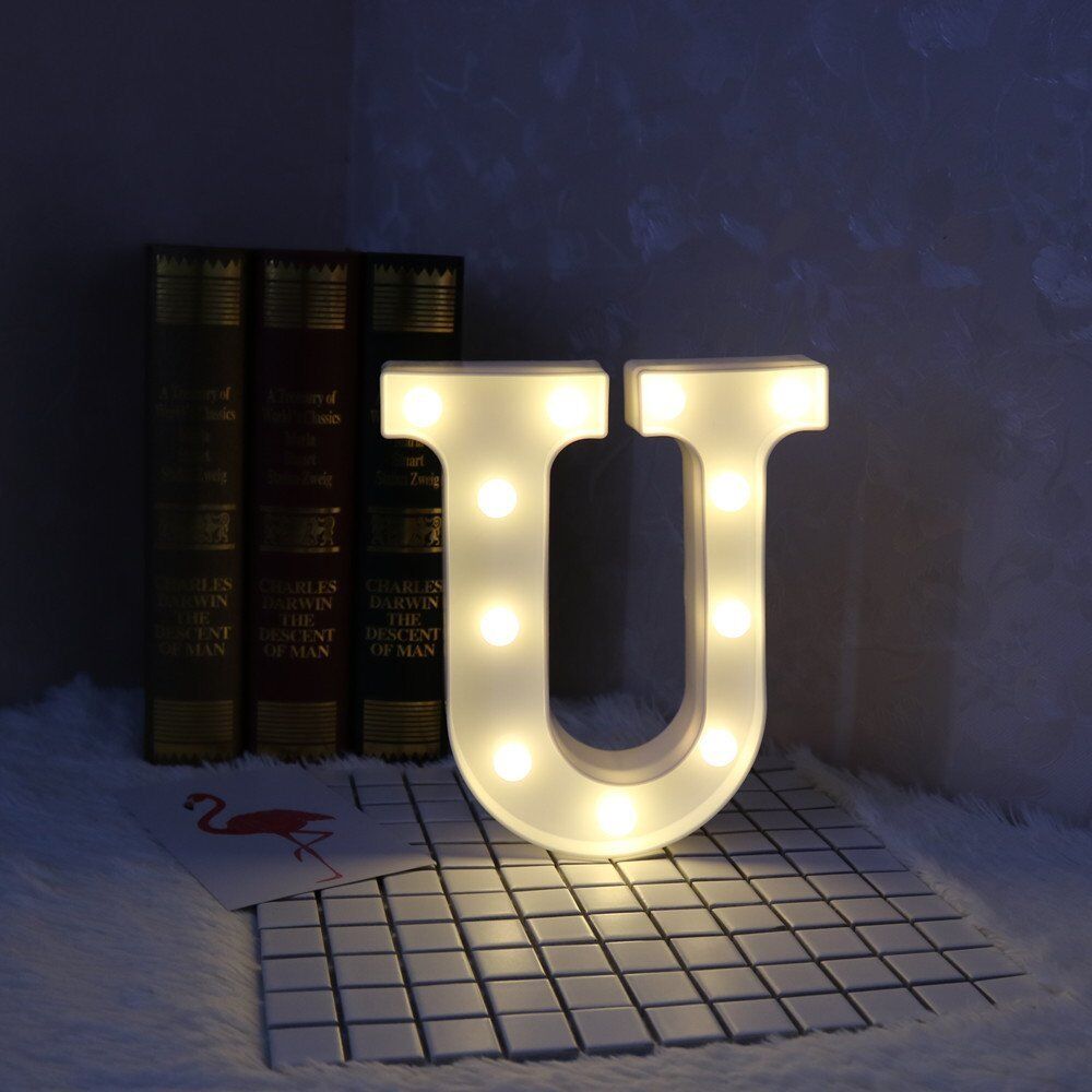 Light Up Letter LED Alphabet PlasticParty Sign Wedding Festival Stand Decoration