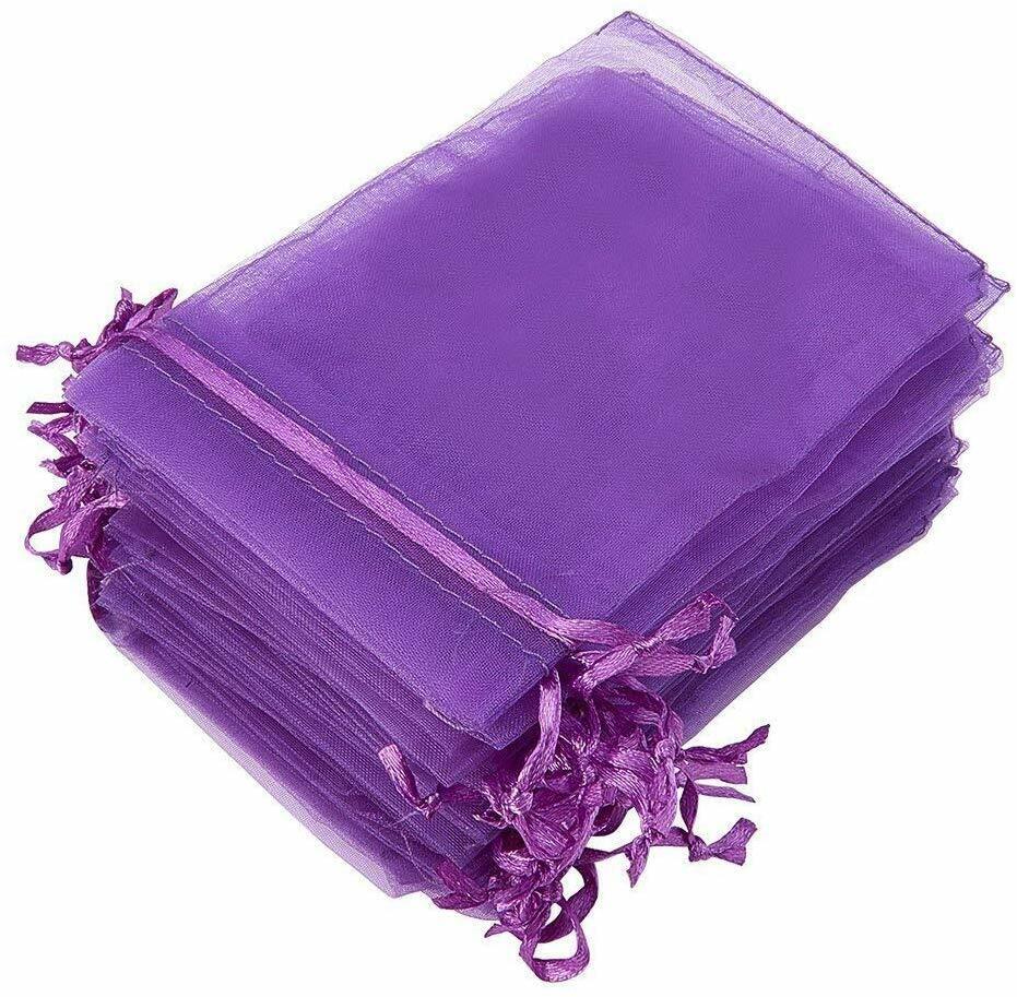 US 50~200 Sheer Coralline Organza Favor Gift Bags Jewelry Pouches Wedding Party