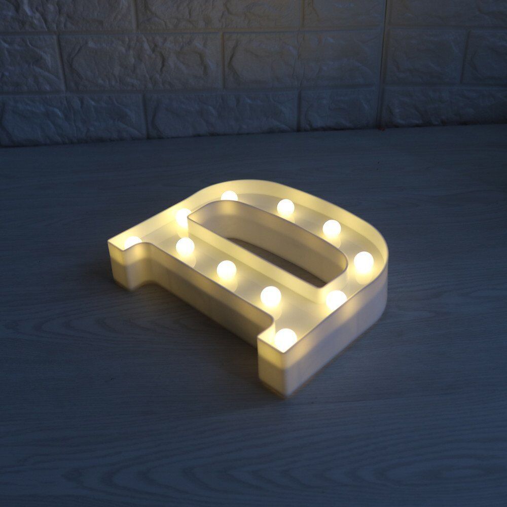 Light Up Letter LED Alphabet PlasticParty Sign Wedding Festival Stand Decoration