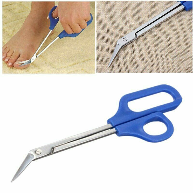 US 2-4 Pack Multi Use Easy Grip Long Handled Toe Nail Scissors Clippers Nippers