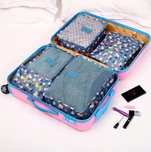 9Pcs Waterproof Clothes Storage Bags Packing Cube Travel Luggage Organizer Pouch