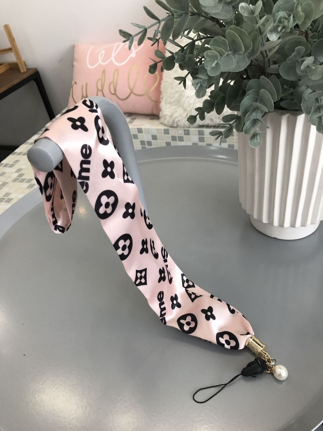 Universal Silk Scarf Neck Lanyard Strap Cell Mobile Phone ID Card Key chain