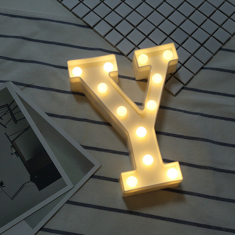 Light Up Letter LED Alphabet PlasticParty Sign Wedding Festival Stand Decoration