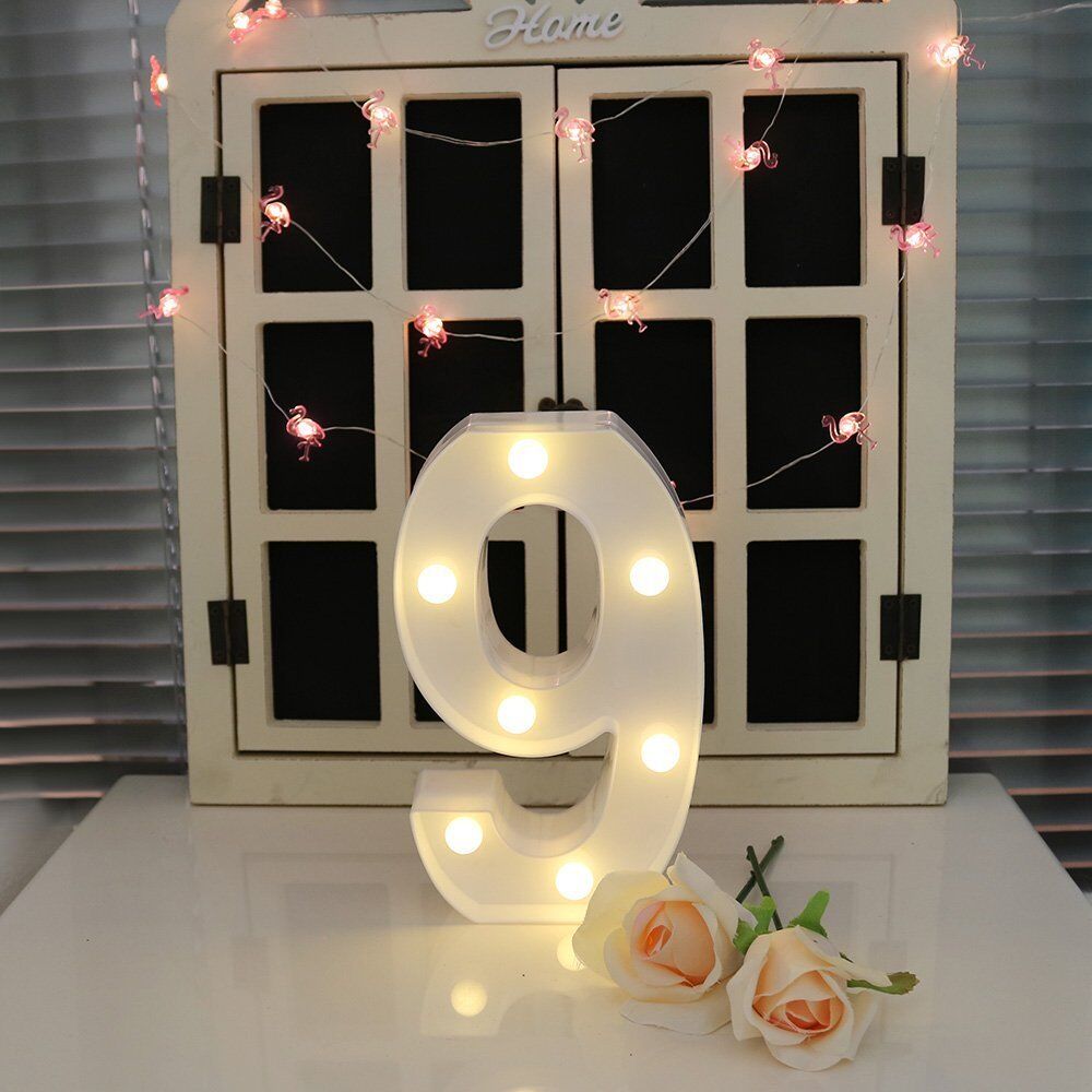 Light Up Letter LED Alphabet PlasticParty Sign Wedding Festival Stand Decoration