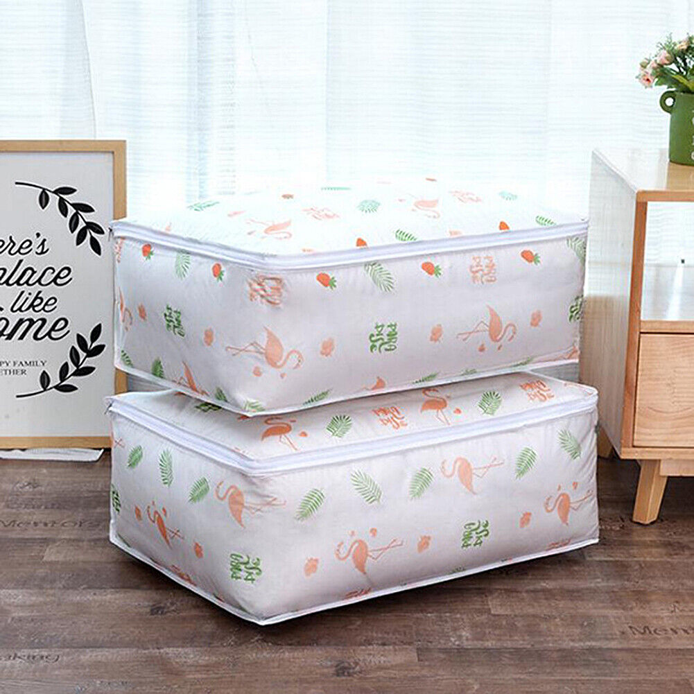 US Anti Dust Large Storage Bag Clothes Quilt Blanket Storage Sort Home Organizer