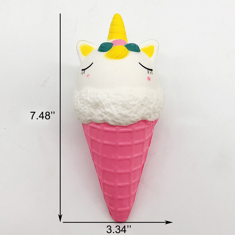 Jumbo Scented Icecream Unicorn Slow Rising Squishies Squeeze Stress Relieve Toys