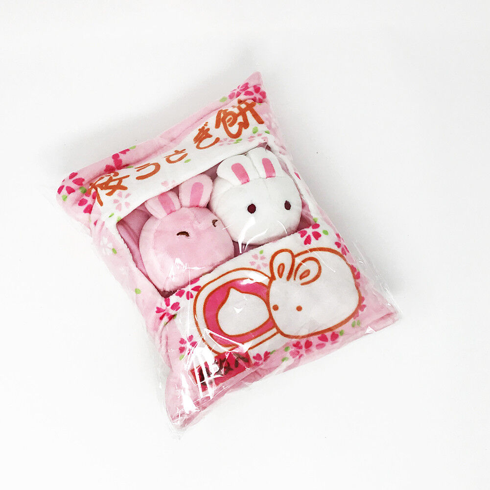 US Plush Stuffed Animal Imitation Snack Bag Cushion Toy Pillow with Little Dolls