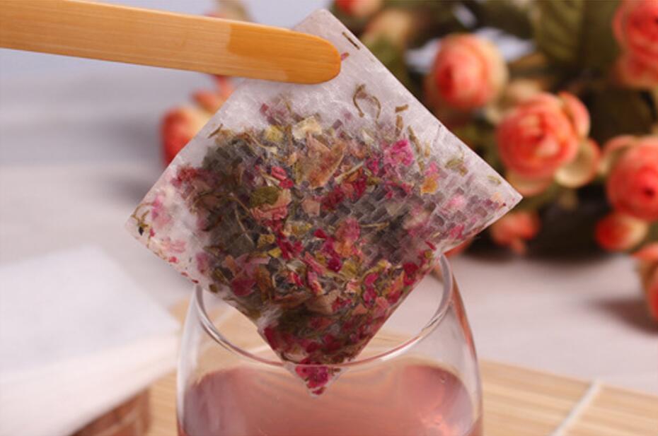 US 100-400 pcs Disposable Filter Drawstring Flip Empty Teabag Herb Loose Tea Bag