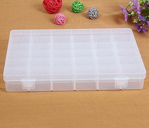 36 Grid Box Storage Organizer Case Display Collection w/ Adjustable Divider Big