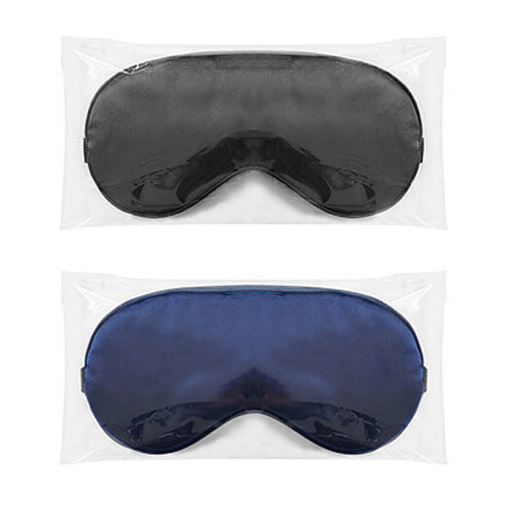 US Double-sided Satin Silky travel Sleep Eye Mask Cover Padded Blindfold Smooth