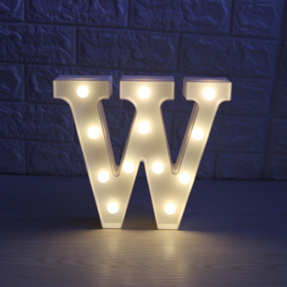 Light Up Letter LED Alphabet PlasticParty Sign Wedding Festival Stand Decoration