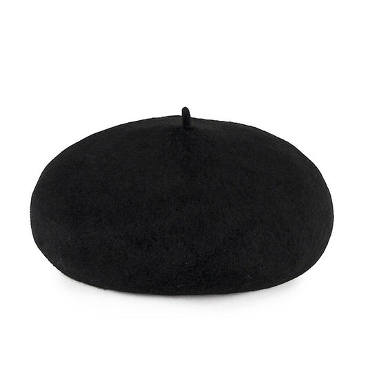 US Beanie Beret Winter Warmer French Artist Hats Ski Caps 95% Wool Solid Color