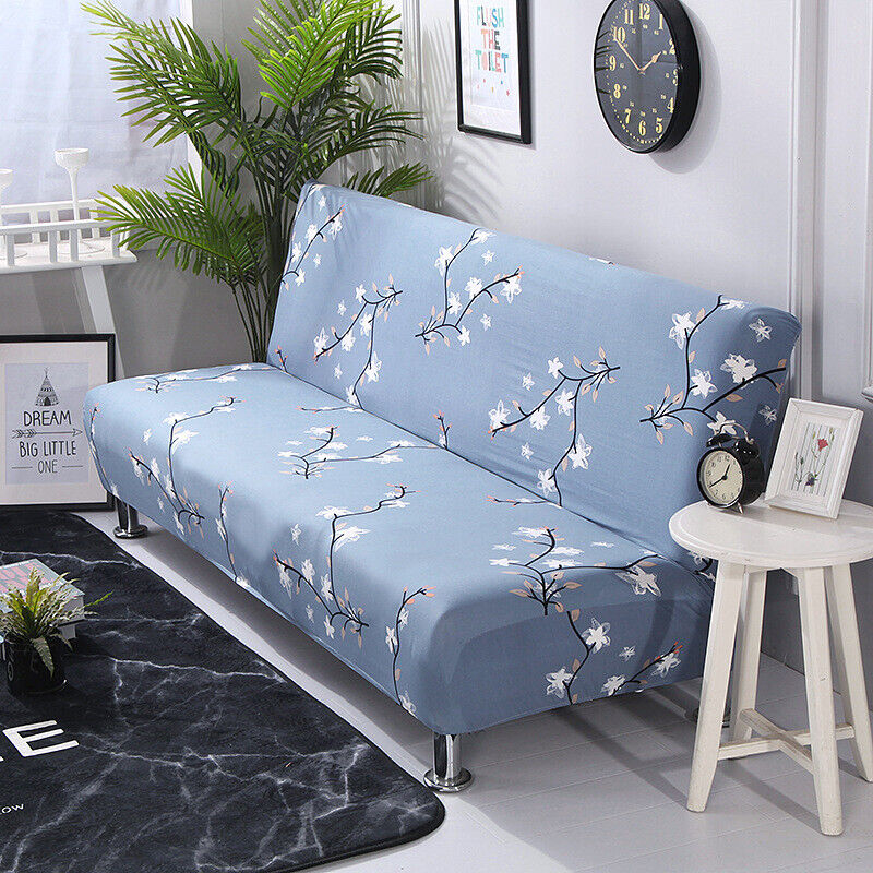 Futon Slipcover Armless Sofa Cover Stretch Sofa Bed Slipcover Protector Elastic