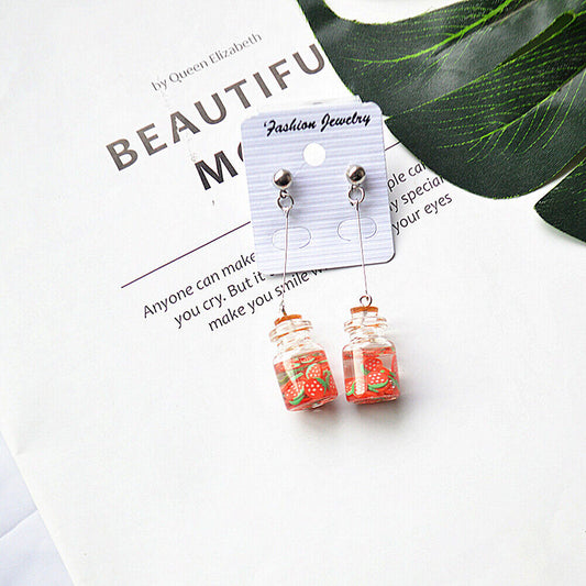 US DIY Fruit Strawberry Pineapple Orange Watermelon Lemon Juice Drink Earrings