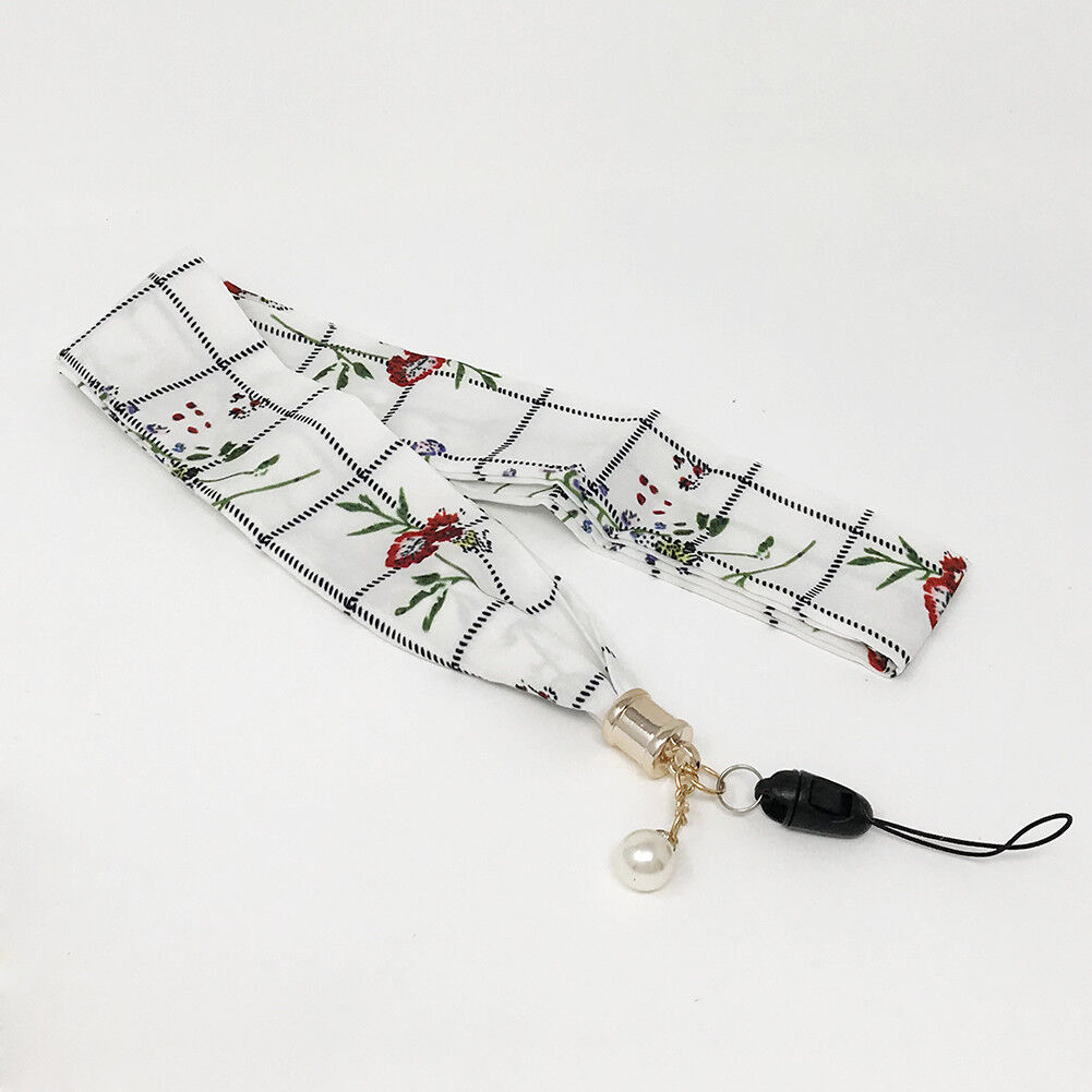 Universal Silk Scarf Neck Lanyard Strap Cell Mobile Phone ID Card Key chain