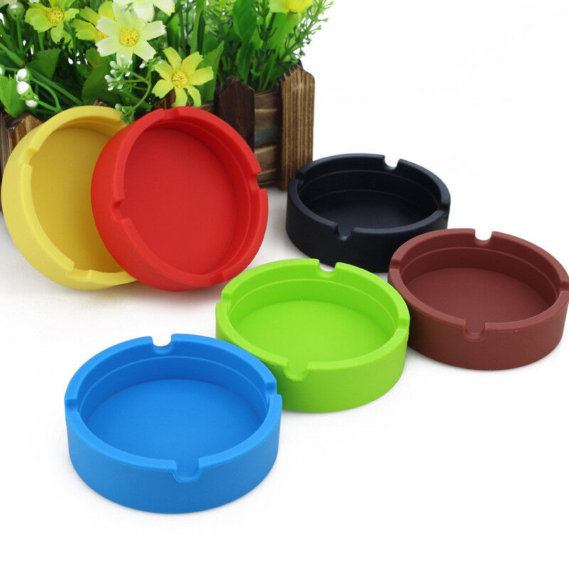6 Pcs Ashtray Silicone Cigarette Smoking Bedroom Smoke Bin Cigarette Pipe Holder