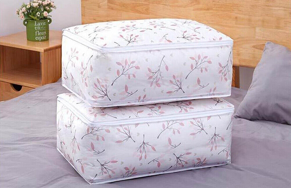 US Anti Dust Large Storage Bag Clothes Quilt Blanket Storage Sort Home Organizer