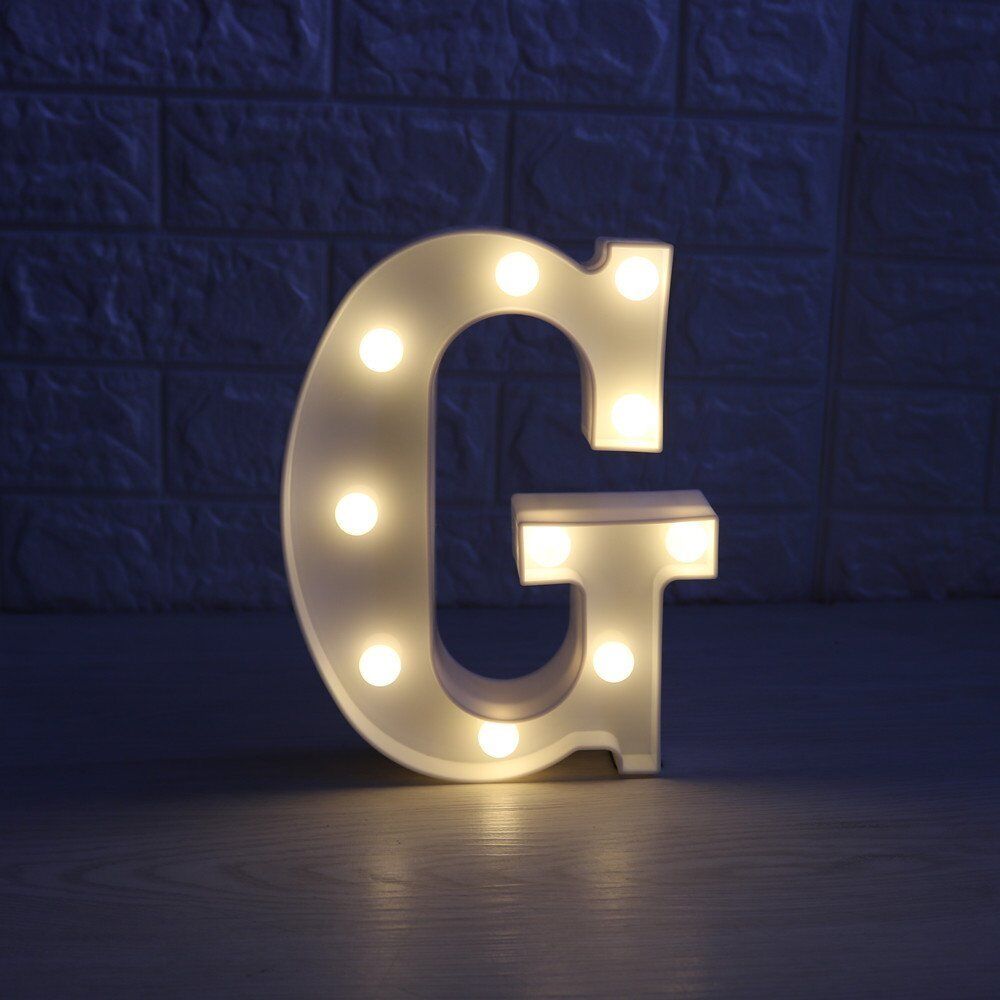 Light Up Letter LED Alphabet PlasticParty Sign Wedding Festival Stand Decoration