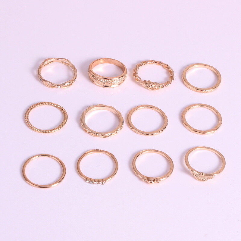 US Bulk Lot Knuckle Stacking Bands Midi Mid Above Joint Rings Punk Finger Tip