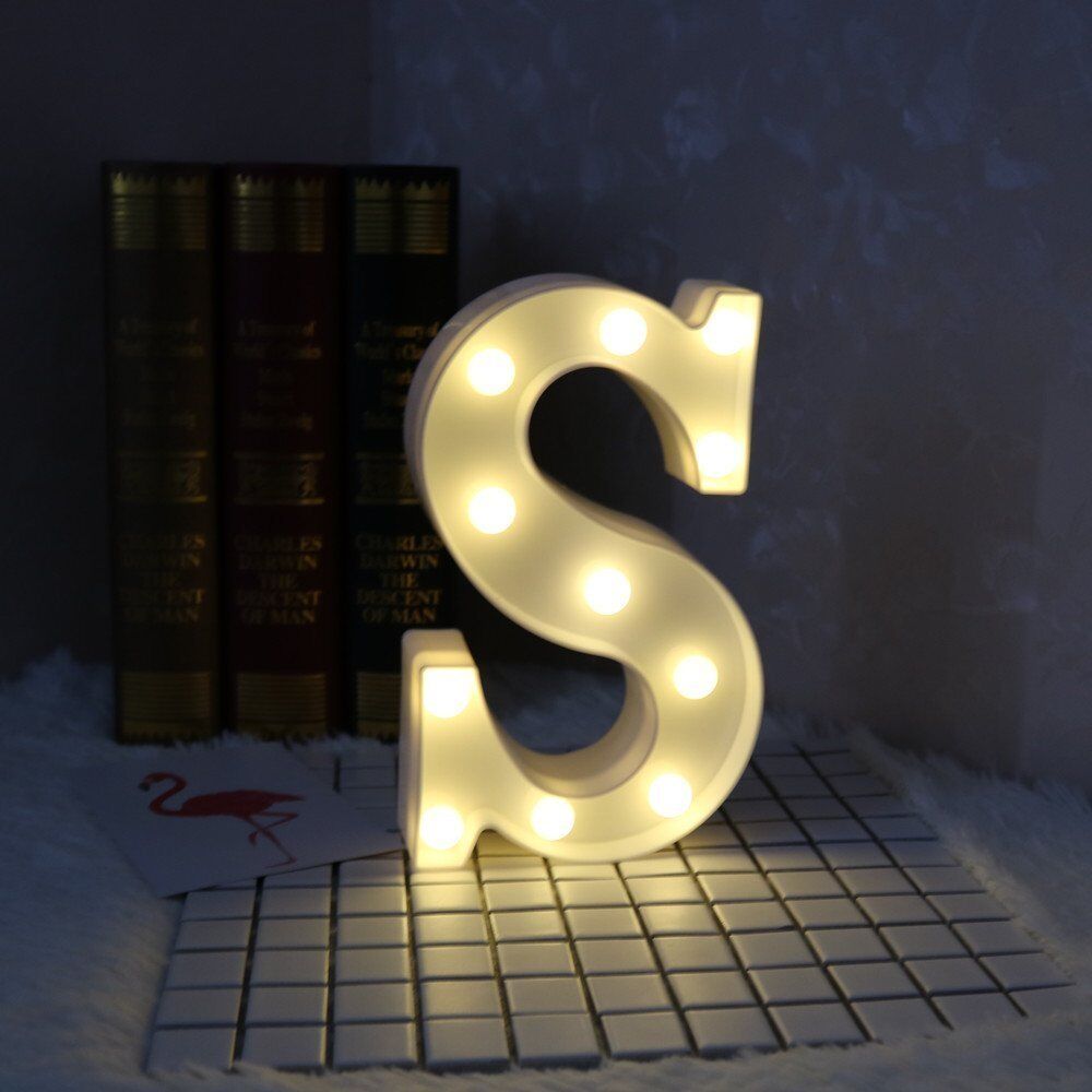 Light Up Letter LED Alphabet PlasticParty Sign Wedding Festival Stand Decoration