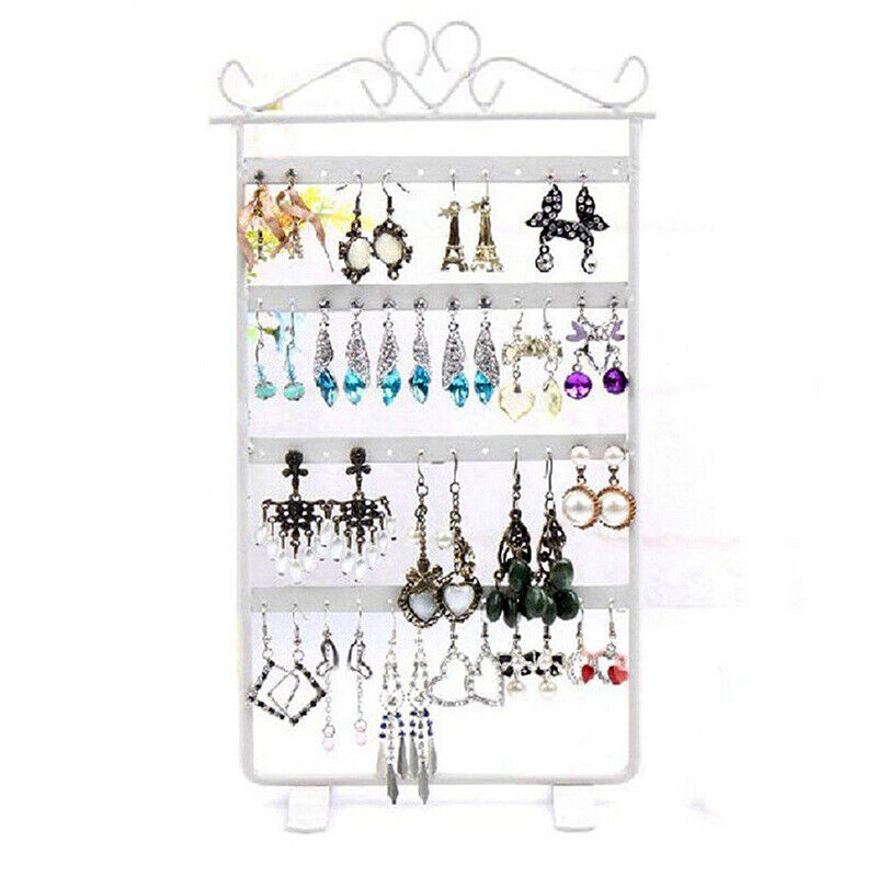 US Earrings Necklace Jewelry Stand Holder Rack Tower Tree Metal Display Shelf