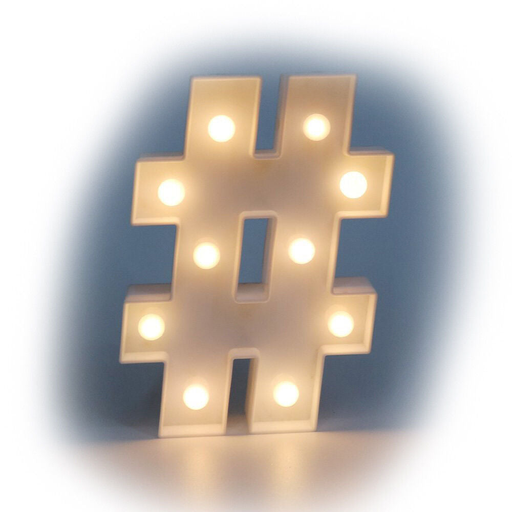 Light Up Letter LED Alphabet PlasticParty Sign Wedding Festival Stand Decoration