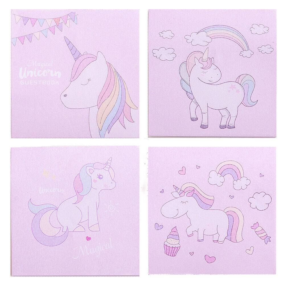 120 Sheet/4 Pads Sticky Notes Self-Adhesive Notes Notepads Post Writing Unicorn