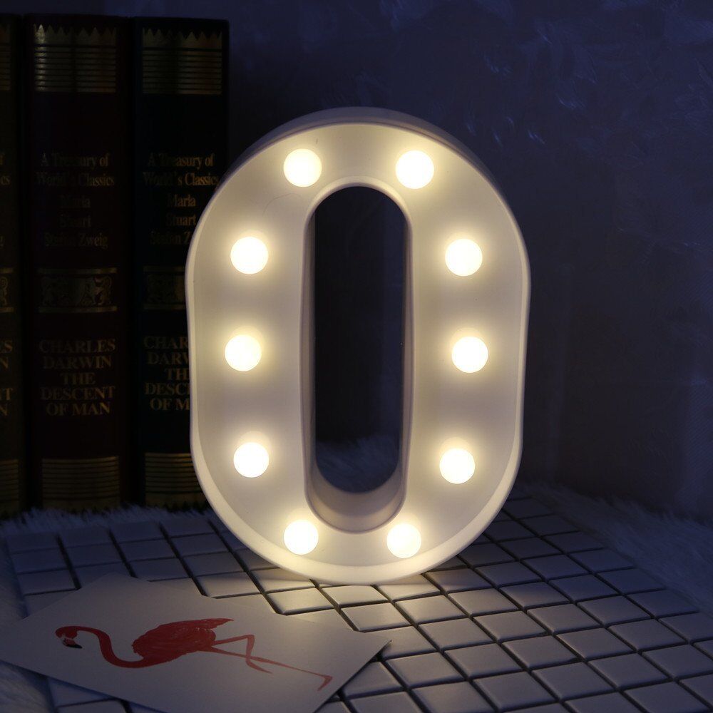 Light Up Letter LED Alphabet PlasticParty Sign Wedding Festival Stand Decoration