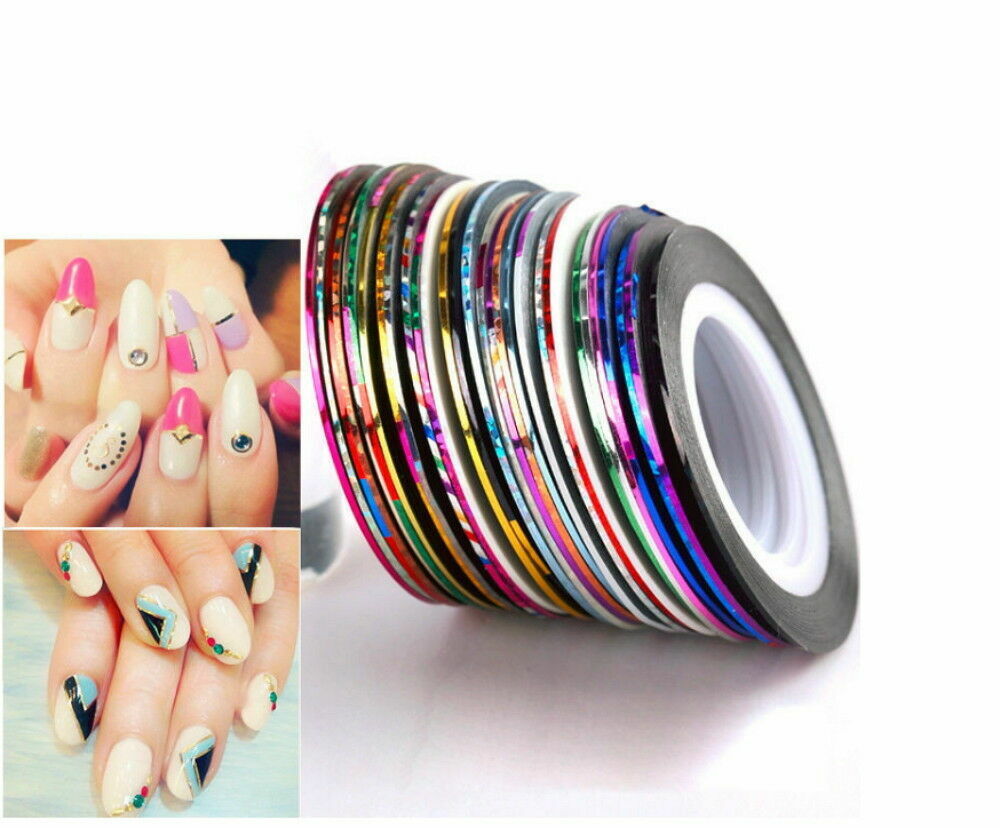 32Pcs Mixed Colors Rolls Striping Tape Line DIY Nail Art Tips Decoration Sticker