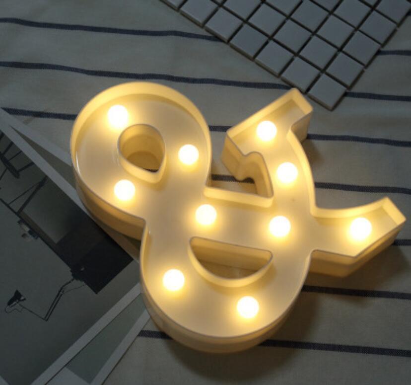 Light Up Letter LED Alphabet PlasticParty Sign Wedding Festival Stand Decoration