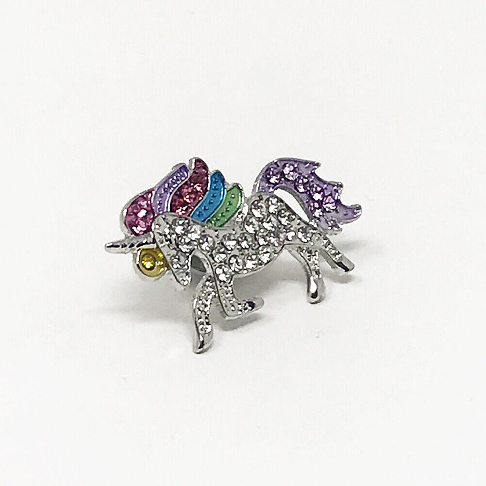 US Unicorn Jewelry Rainbow Rhinestone Crystal Necklace/ Bracelet/ Earring/ Ring