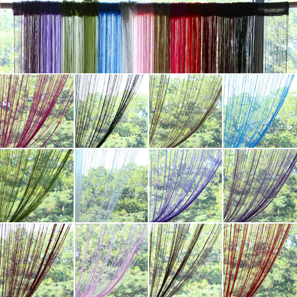 2 Pack Magik Line String Window Curtain Tassel Door Fringe Panel Room Divider