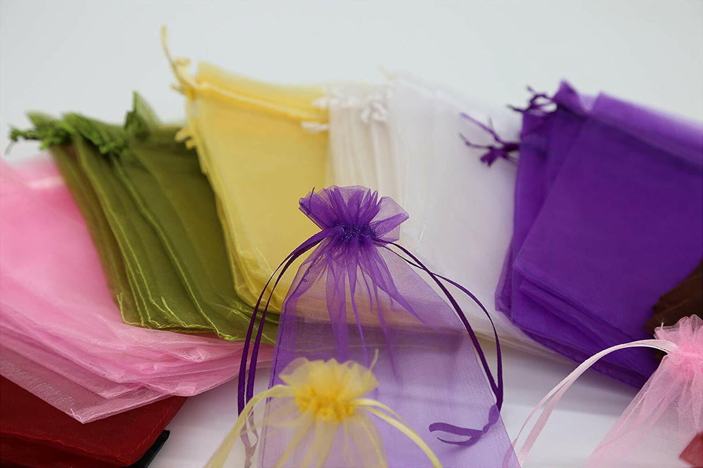 US 50~200 Sheer Coralline Organza Favor Gift Bags Jewelry Pouches Wedding Party