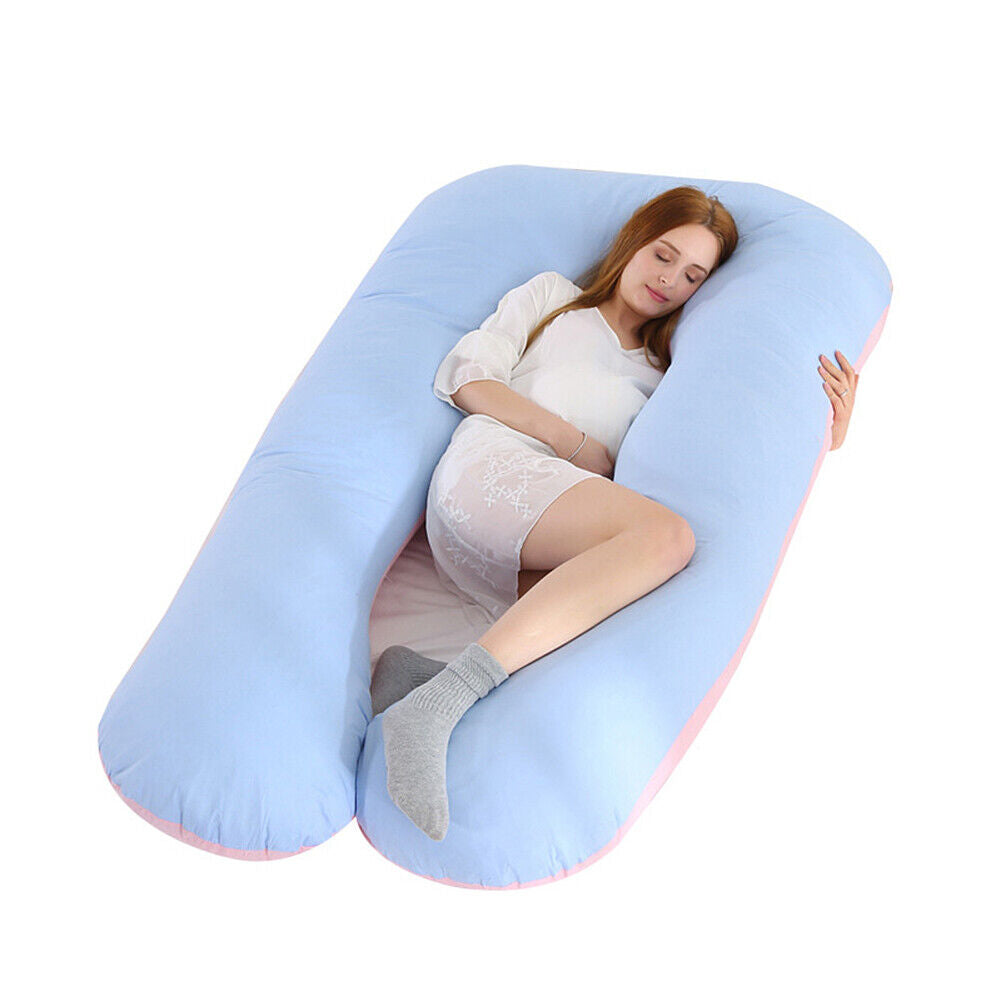 US Pregnancy Pillow(2 Sideds)-U Shaped Maternity Body Pillow with Cooling Cover