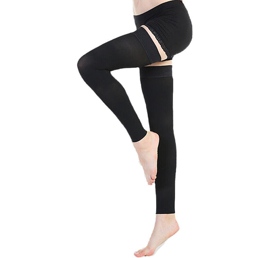 US 23-32mmHg Leg Compression Sleeve Socks Thigh High Varicose Stockings Antislip