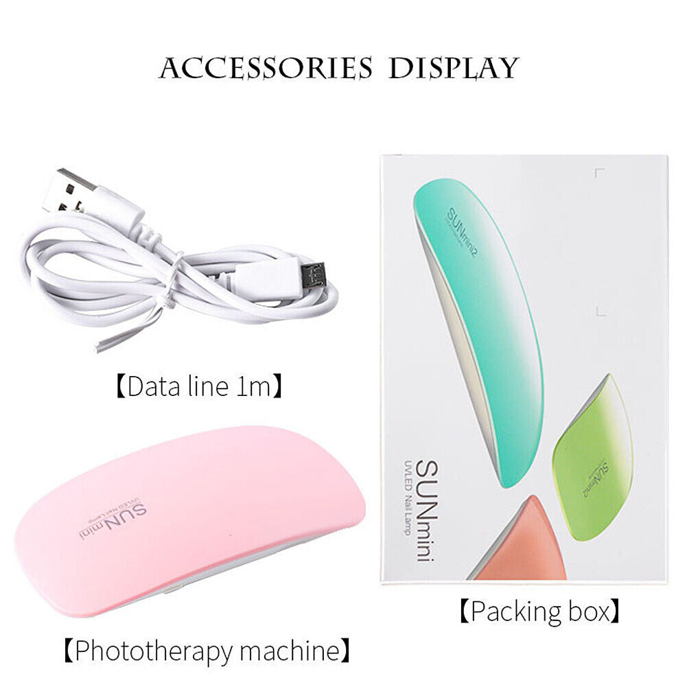 Nails Lamp LED Light Potable Mini UV LED Lamp Nail Dryer Gel Nail Art Tool 6W