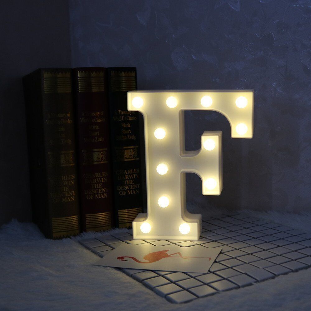 Light Up Letter LED Alphabet PlasticParty Sign Wedding Festival Stand Decoration