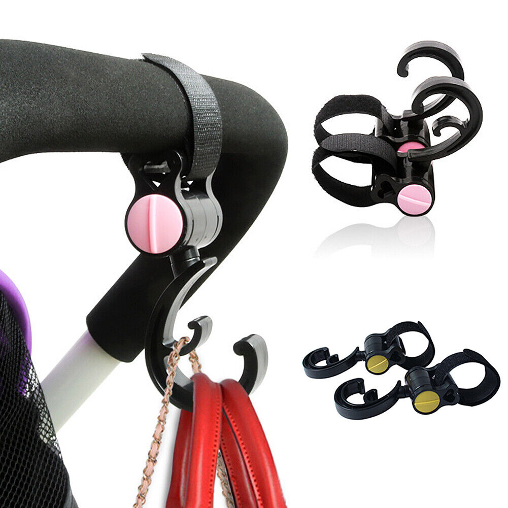 US 4-8 Pack Baby Stroller Hooks Organizer Clip Travel Purse Shopping Diaper Bags