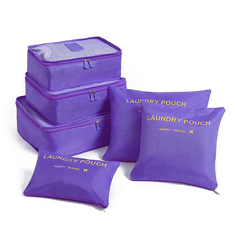 9Pcs Waterproof Clothes Storage Bags Packing Cube Travel Luggage Organizer Pouch