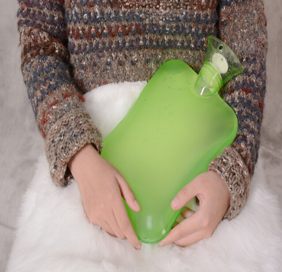 Large PVC Rubber HOT WATER BOTTLE Bag WARM Relaxing Heat / Cold Therapy 2 Liter