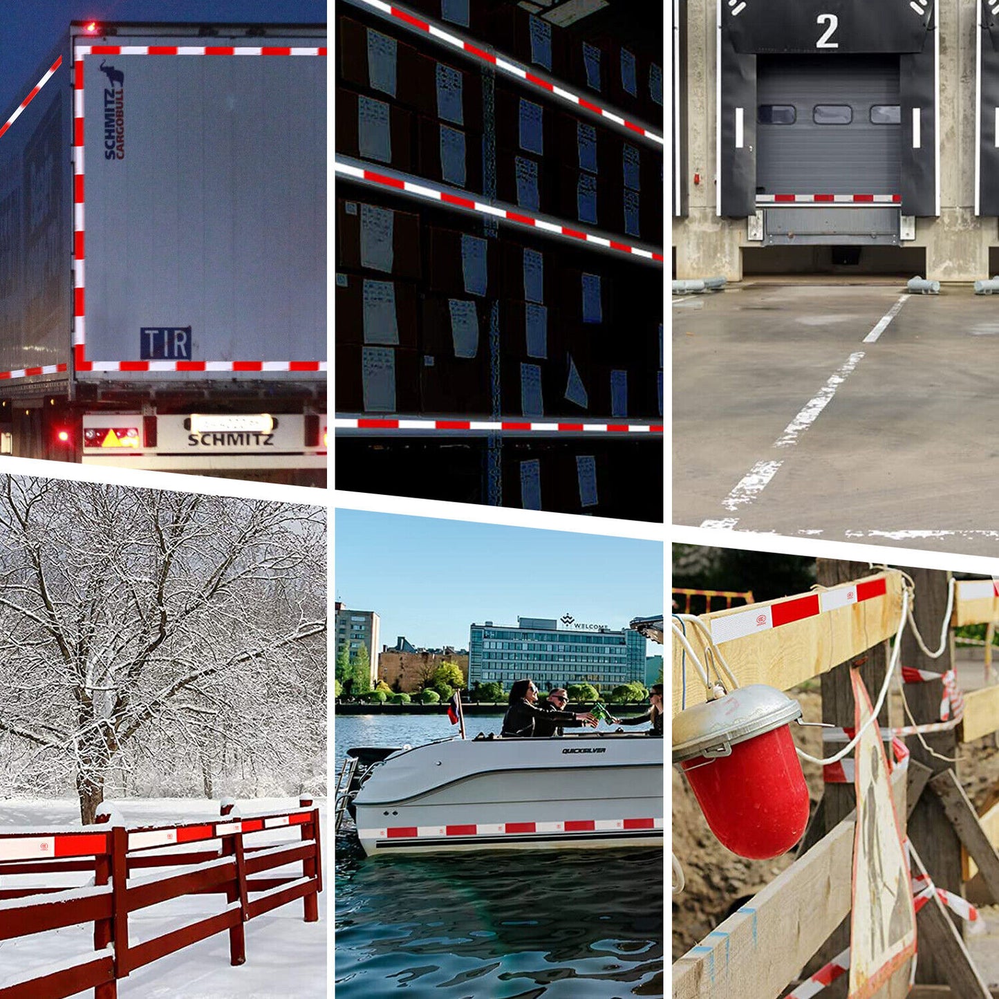 US Reflective Safety Tape Waterproof Red White Trailer Truck Conspicuity Warning