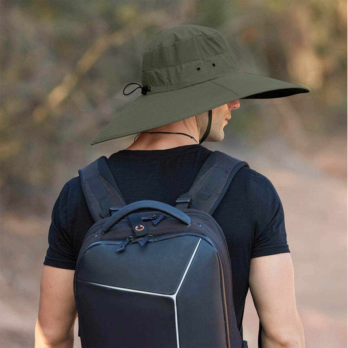 US 1~2 Pack Wide Brim Foldable & Adjustable Bucket Sunhat All Seasons Waterproof