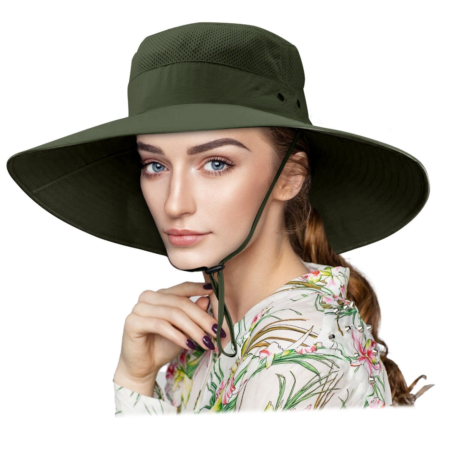 US 1~2 Pack Wide Brim Foldable & Adjustable Bucket Sunhat All Seasons Waterproof