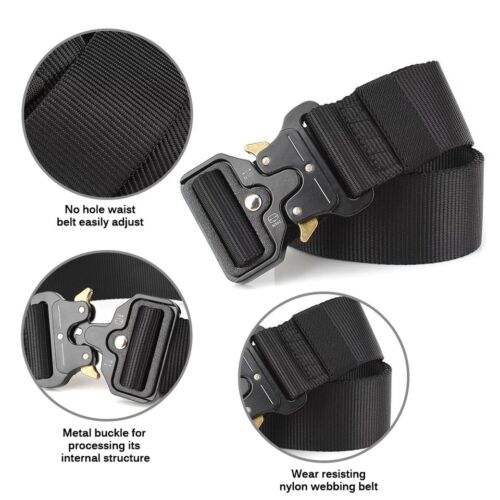 US 2-4 Pcs Military Tactical Belt Army Adjustable Quick Release Heavy Duty Belts