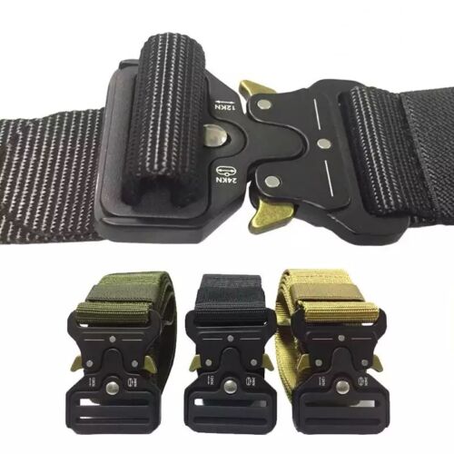 US 2-4 Pcs Military Tactical Belt Army Adjustable Quick Release Heavy Duty Belts