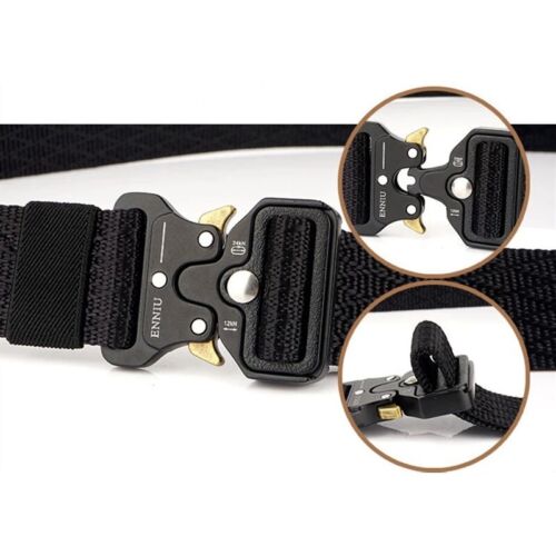 US 2-4 Pcs Military Tactical Belt Army Adjustable Quick Release Heavy Duty Belts