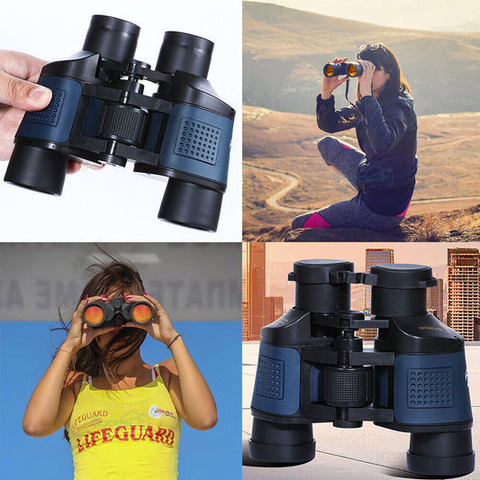 US German Military Army 60x60 Binoculars Prism HD Night Vision Hunting Bag Fine