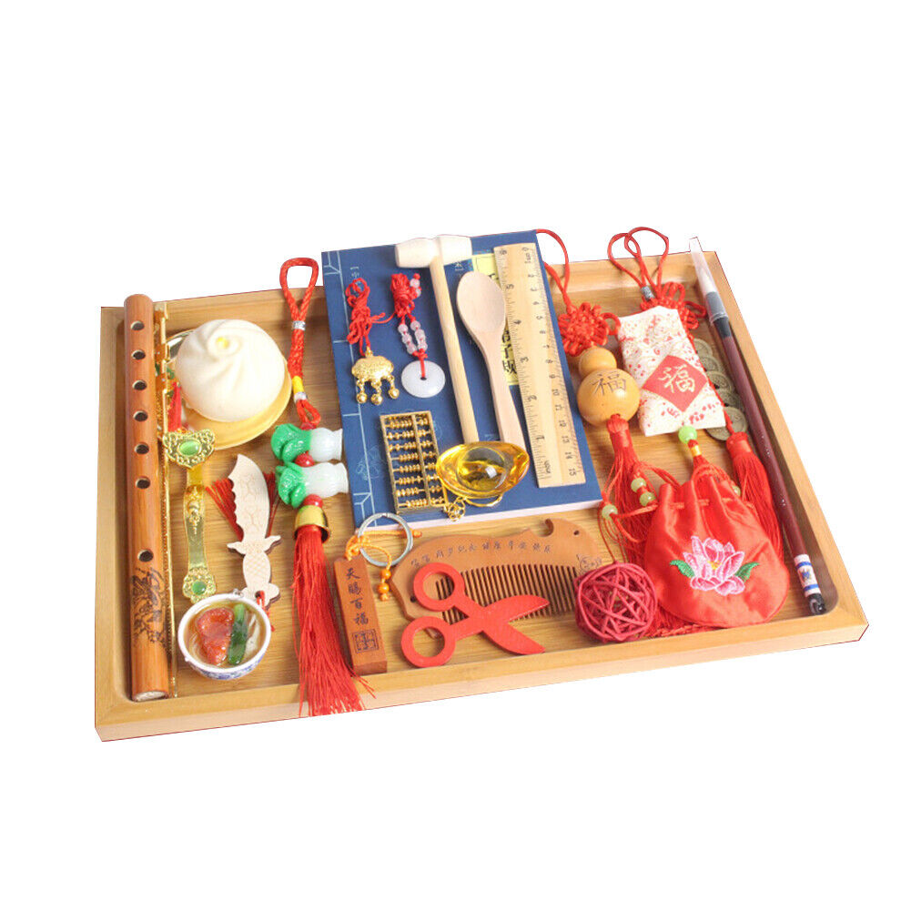 US 24 Piece Baby 1-Year Birthday Party Chinese Zhuazhou Korean Doljanchi Set Kit