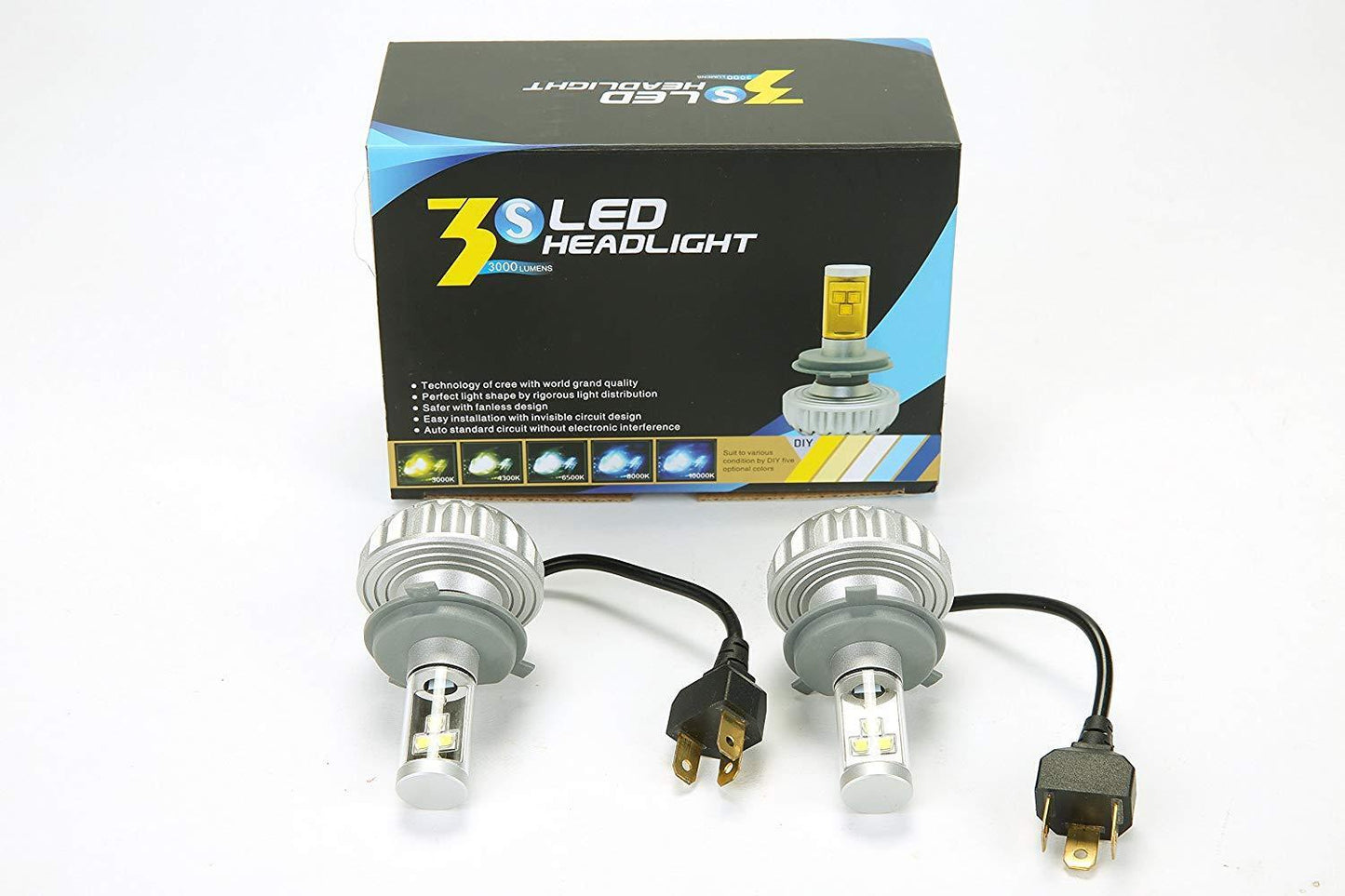 Cree LED 6000lm 30w KIT H4 Hb2 9003 Bulb Hi/Lo Dual Beam Headlight Lamp